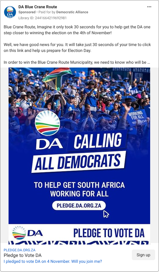 DA Blue Crane Route